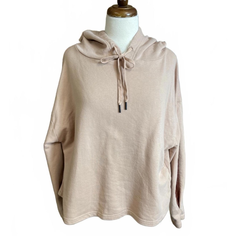 Fabletics oversized blush hooded cropped sweatshirt 1X.
